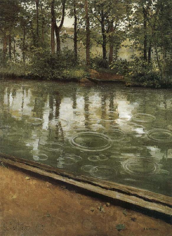 Gustave Caillebotte Riverside through the rain